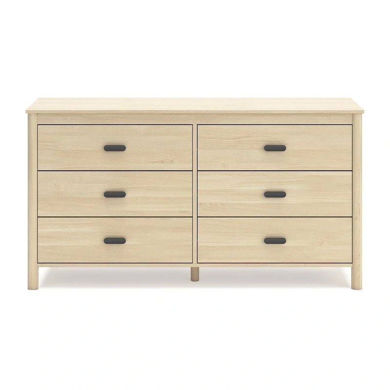 Signature Design by Ashley Cabinella Tan Panel Headboard with Dresser and Nightstand