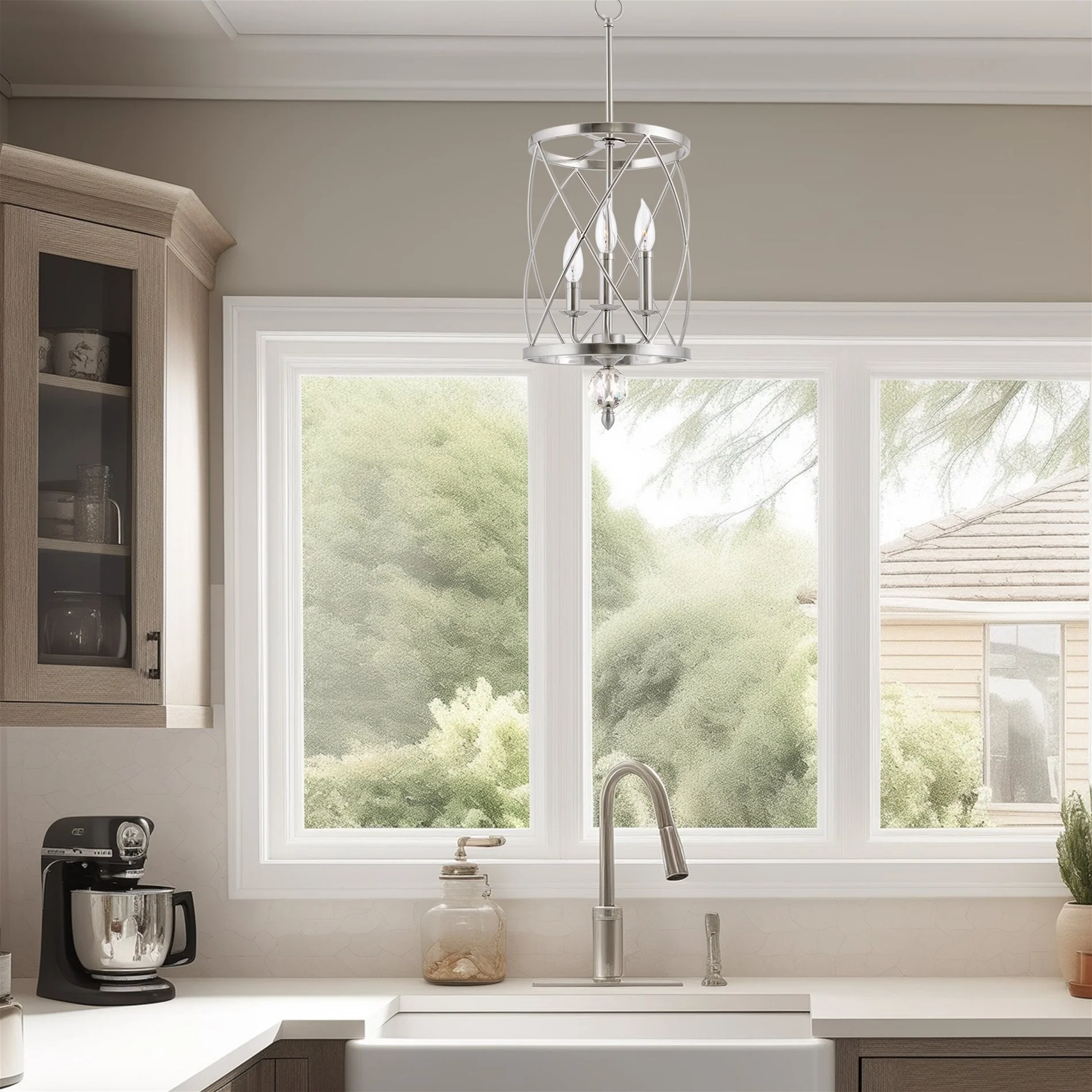 Eleanor 27 3-Light Modern Foyer Light Pendant Chandelier