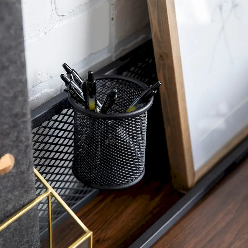 Industrial Writing Desk with Mesh Back - 42 Wide
