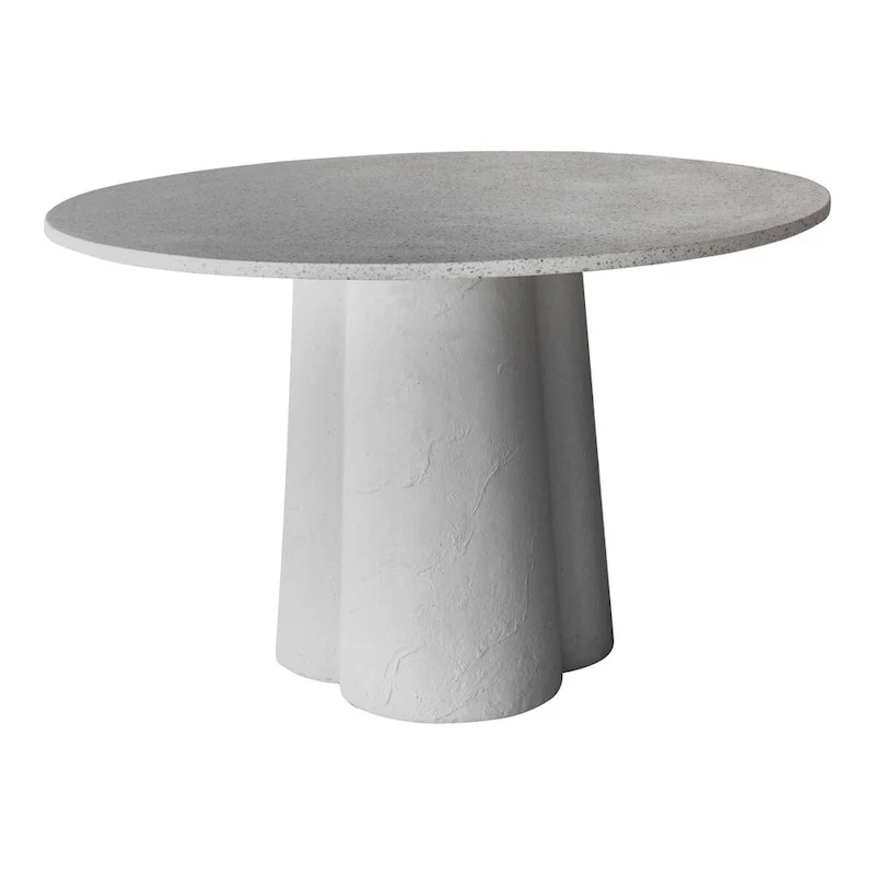 Aurelle Home Modern Concrete Base Terrazzo Dining Table