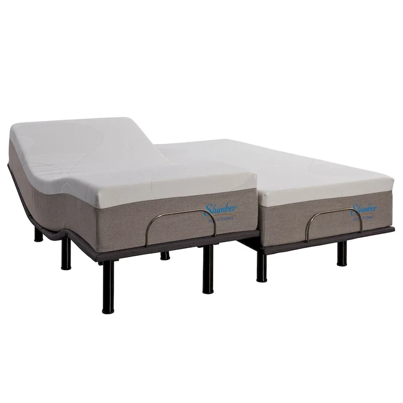 Slumber Solutions 12-inch Gel Mattress Adjustable Set