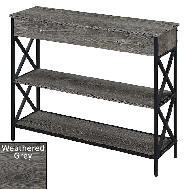 Convenience Concepts Tucson 1 Drawer Console Table with Shelves