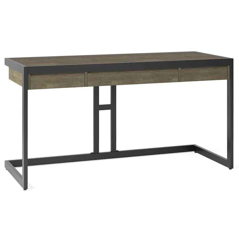 WYNDENHALL Cecilia Solid Acacia Wood Industrial Office Desk