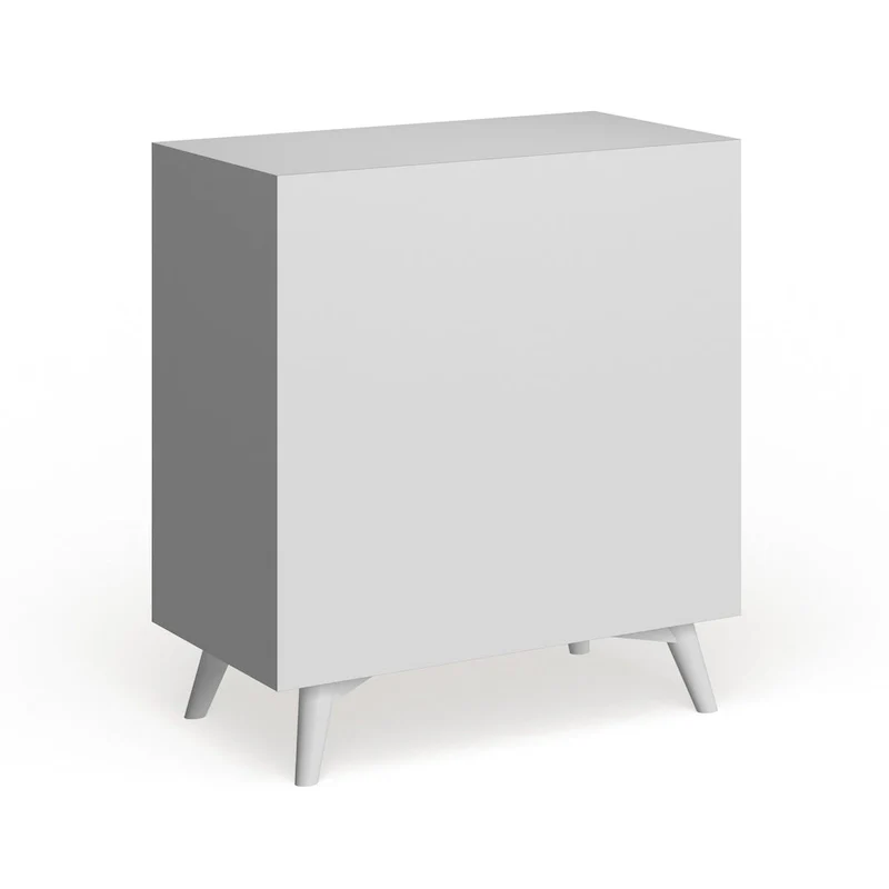 Acorn / White Mid-Century Modern 3-Drawer Small Chest – Single