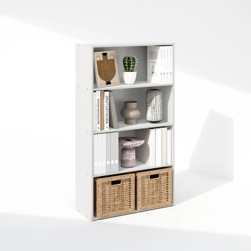 Furinno Simple Open Shelf, Bookcases, 4-Tier