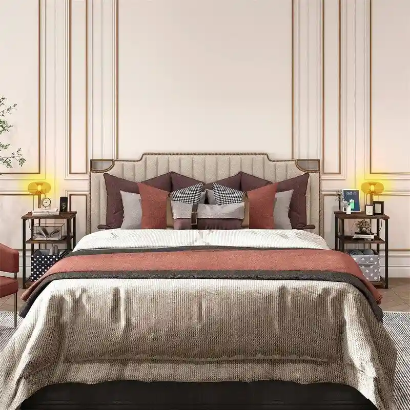 Narrow Side Table with Charging Station - 15.35D x 11.8W x 22.8H