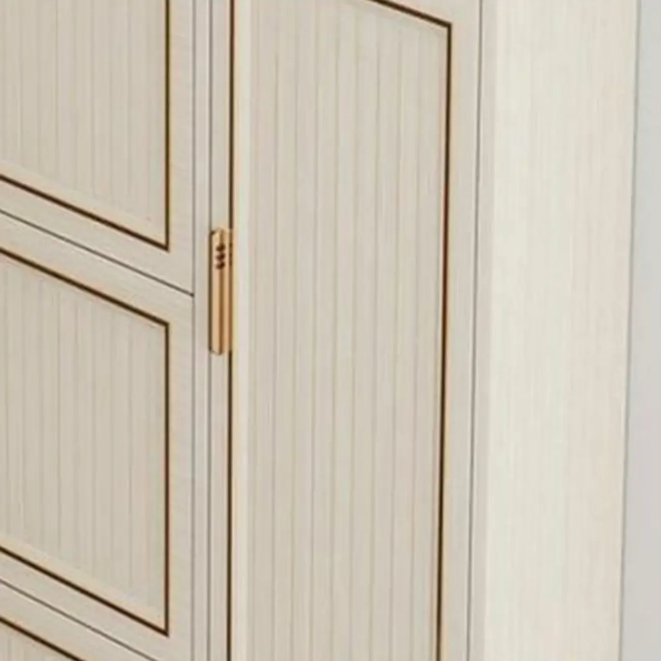 Metal White Drop Front Shoe Cabinet with Textured Panels