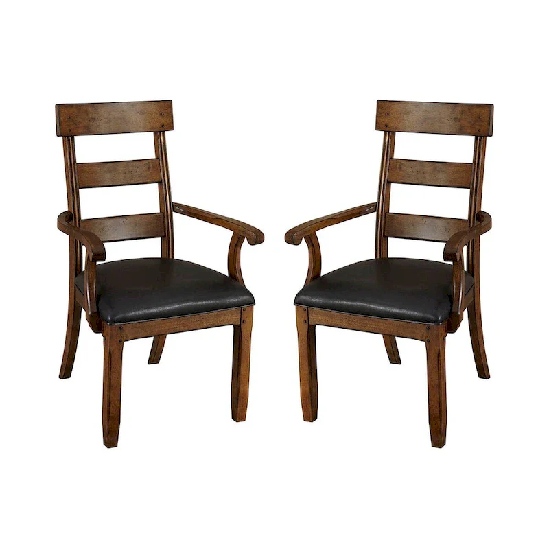 Kern Solid Wood Arm Chairs (Set of 2)