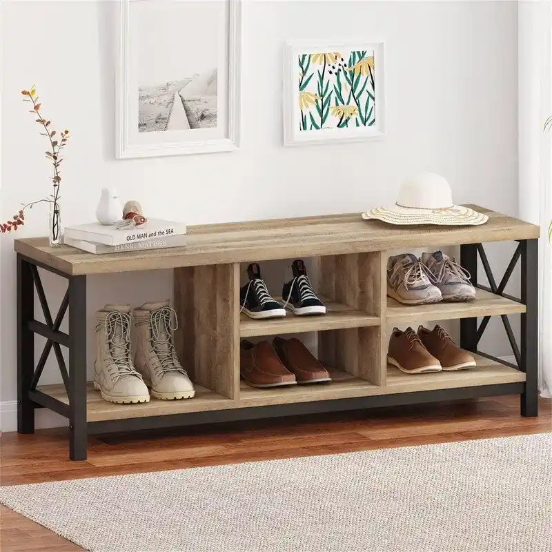Shoe Bench Entryway - 14.17 D x 47.24 W x 18.11 H