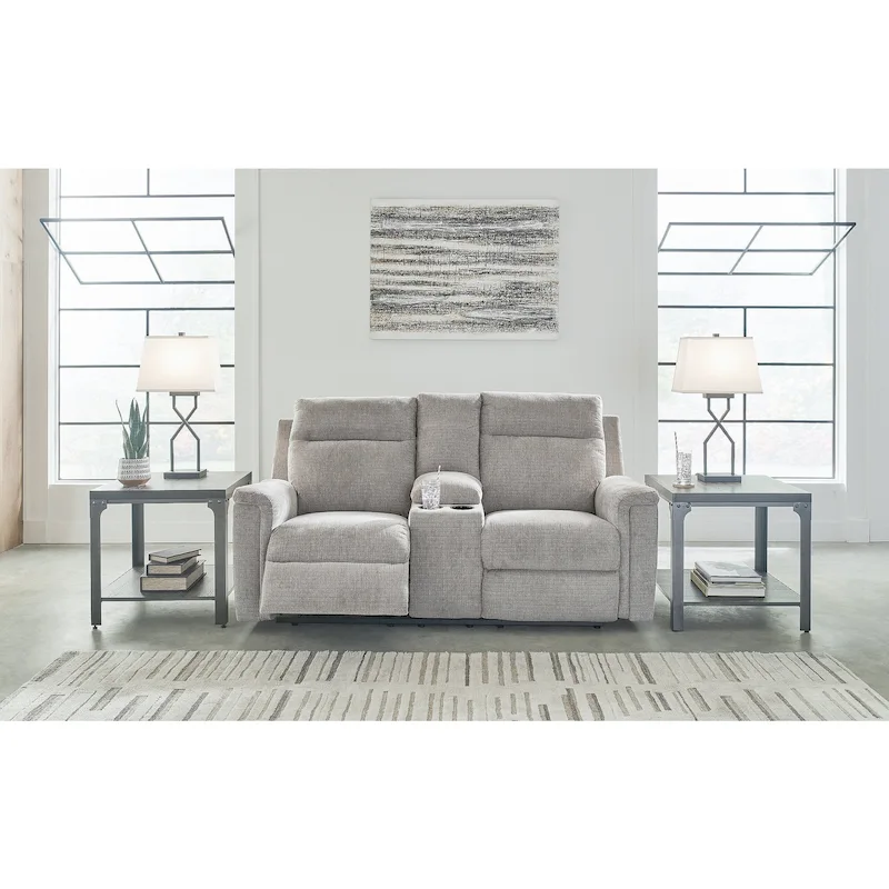 Signature Design by  Barnsana Power Reclining Loveseat with Console