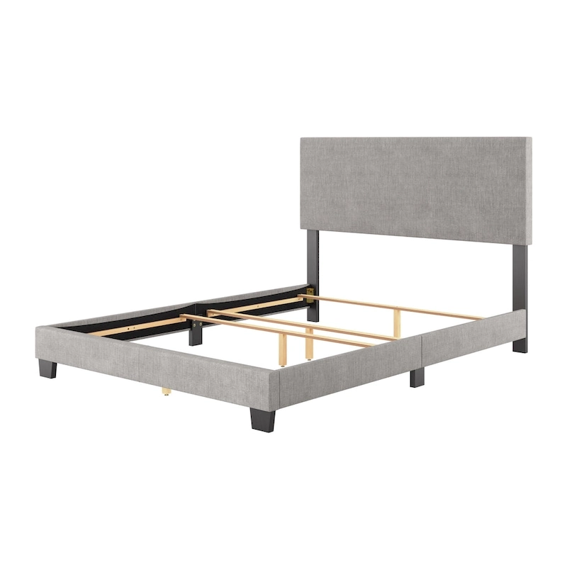 Nova Upholstered Modern Queen Bed, Box Spring Required