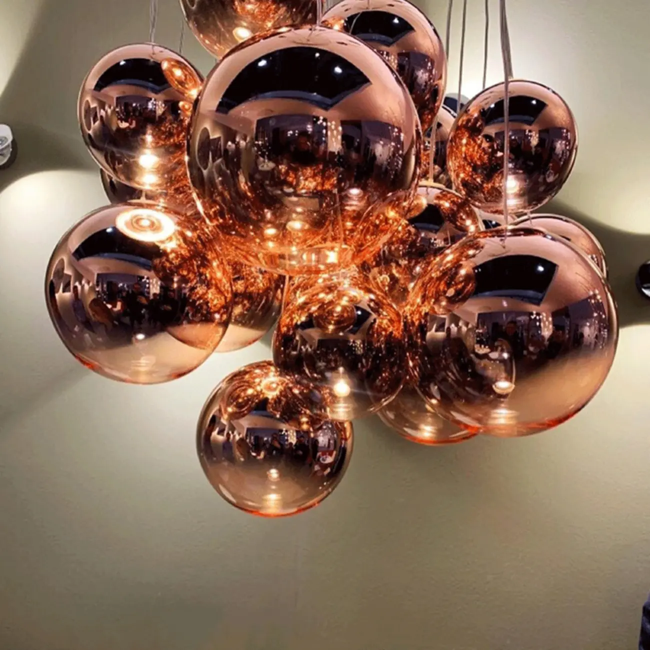 3-Light Mini LED Glass Ball Chandelier with Modern Design