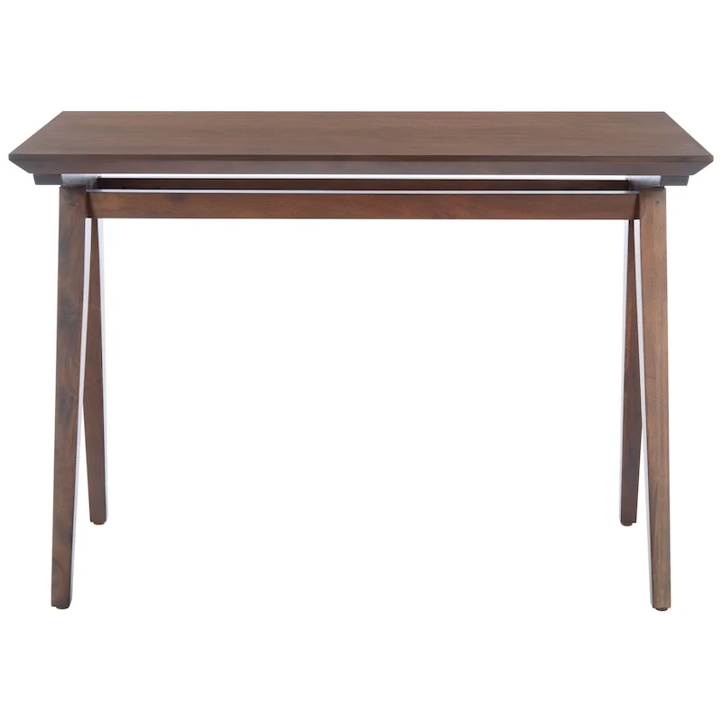 Walnut / Oak White A-Frame Writing Desk, Single, Farmhouse Industrial Style