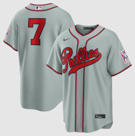 Philadelphia Phillies Trea Turner Gray 2026 Field of Dreams Stadium Jersey