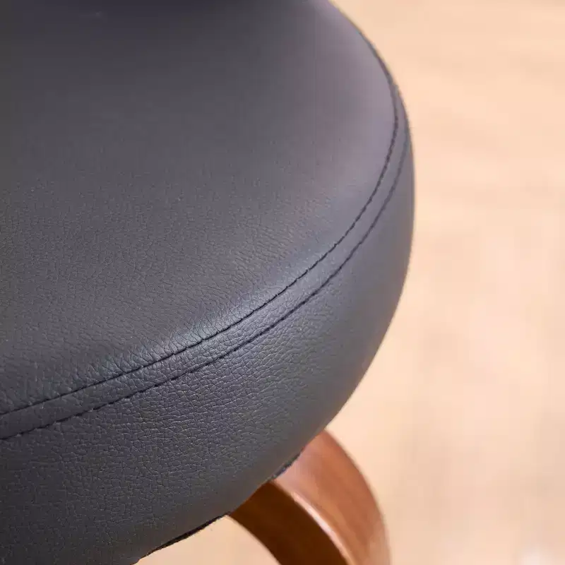 FERPIT 30 Faux Leather Swivel Counter Bar Stools with Bentwood Legs Set of 2