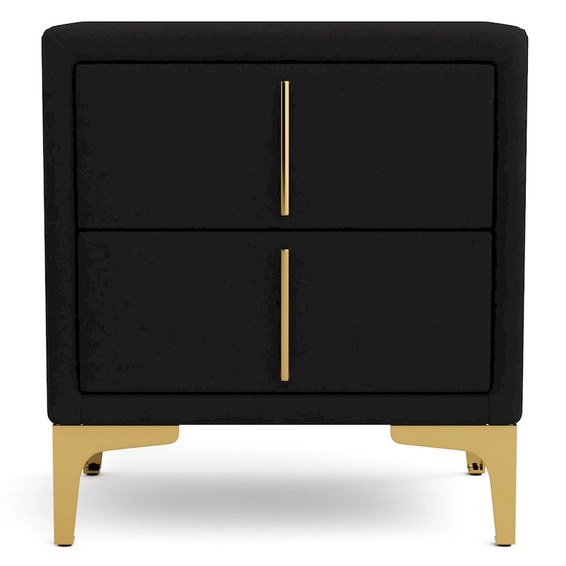Glim Glam Fabric 2-Drawer Nightstand by Furniture of America