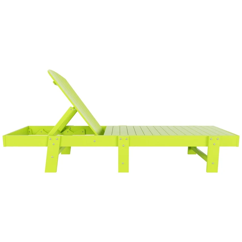 Polytrends Altura Armless Poly Eco-Friendly All Weather Reclining Chaise Lounge (Set of 2)