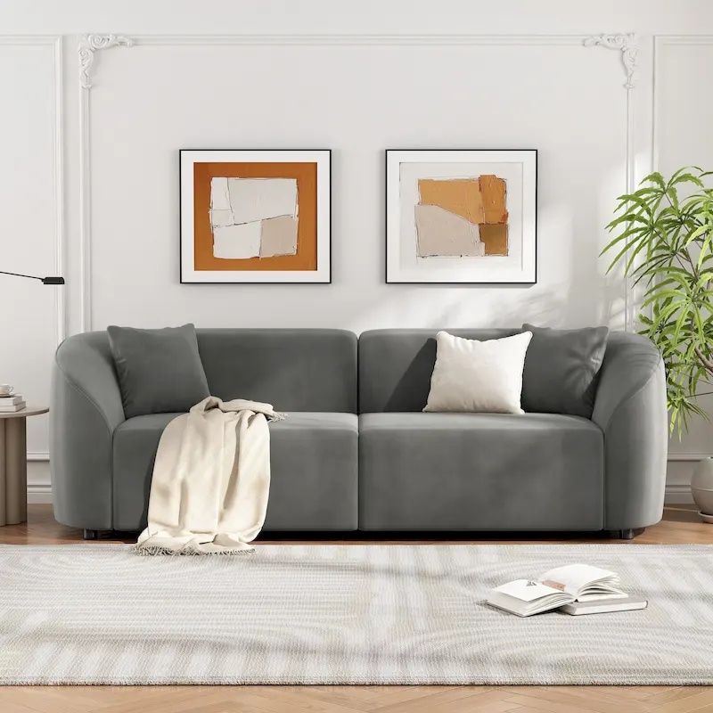 Christopher Knight Home - Allegra Sculptural 87 Curved Sofa