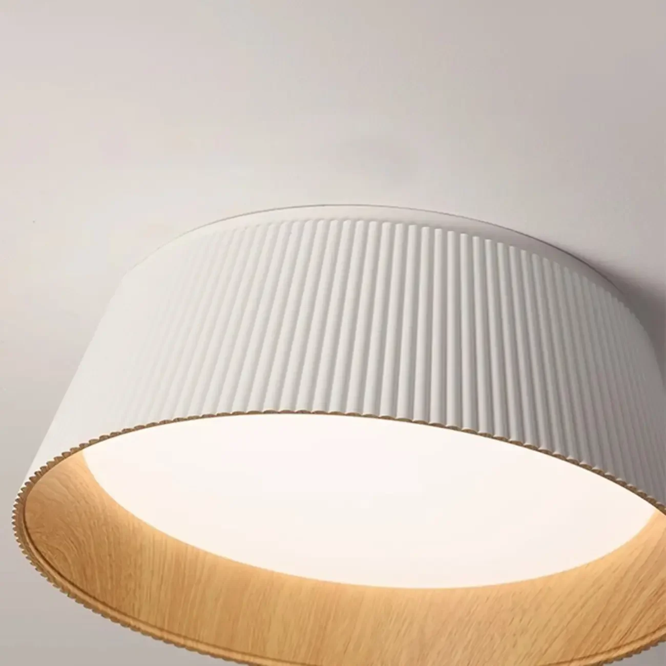 Modern Flared Round Dimmable LED Flush Mount Ceiling Light