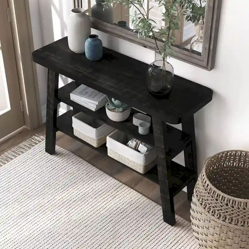 47-inch 2-Open Shelf Console Table