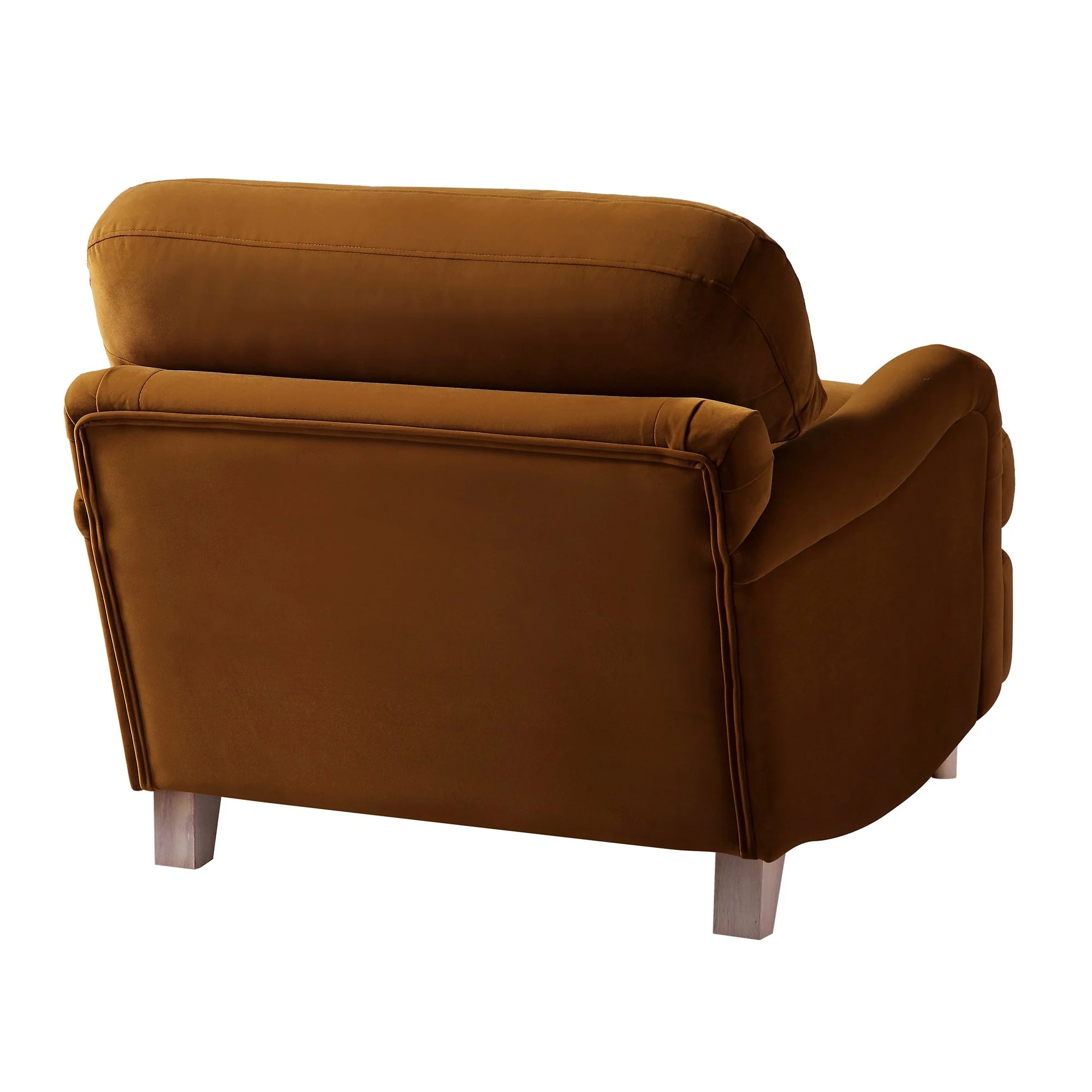 Cinnamon Velvet Sofa, 1-Seater