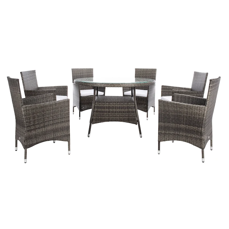 SAFAVIEH Outdoor Sambula 7-Piece Patio Dining Set - 47Wx47Dx29H