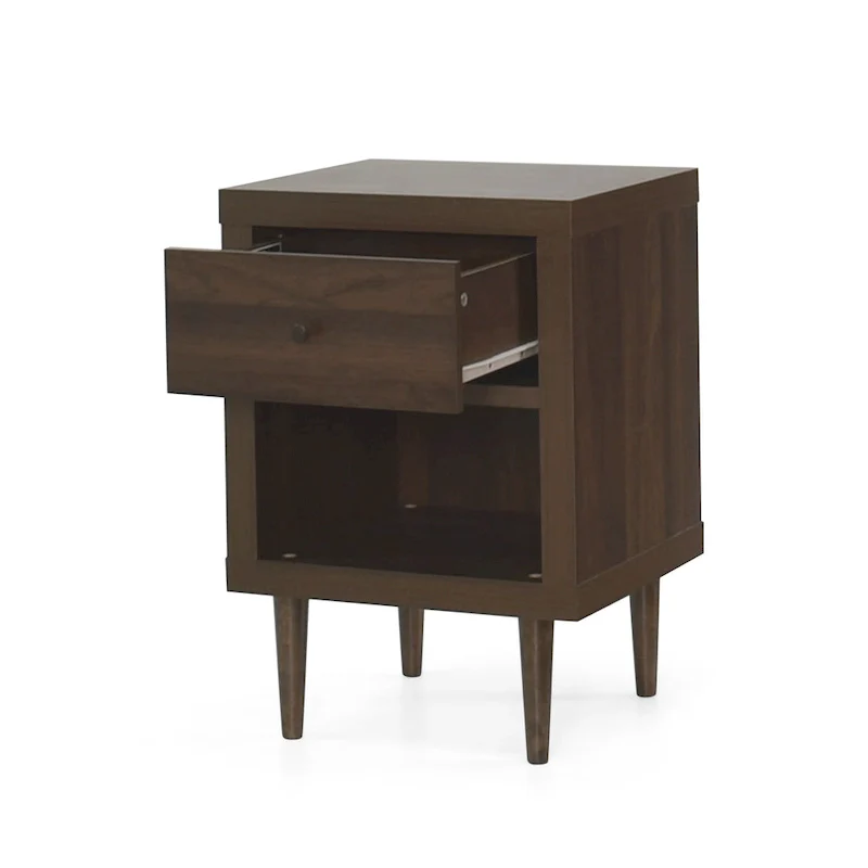 Nystrom Faux Wood Single Drawer Nightstand by Christopher Knight Home