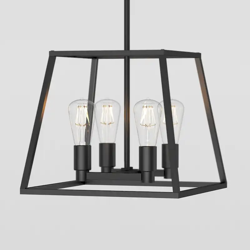 Artika Carter Square Chandelier, Black