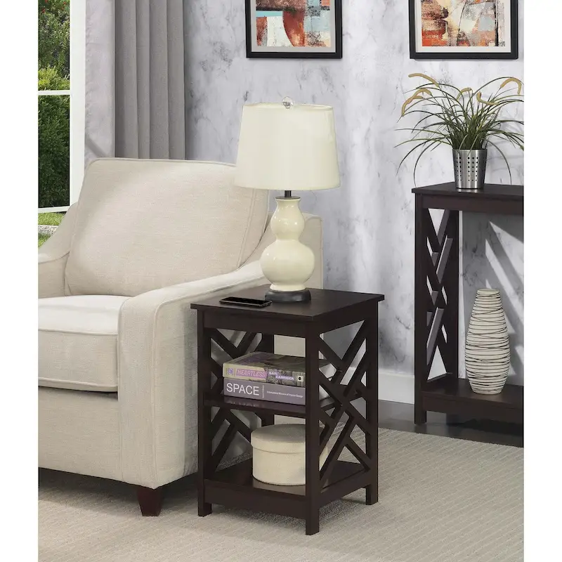 Convenience Concepts Titan End Table with Shelves