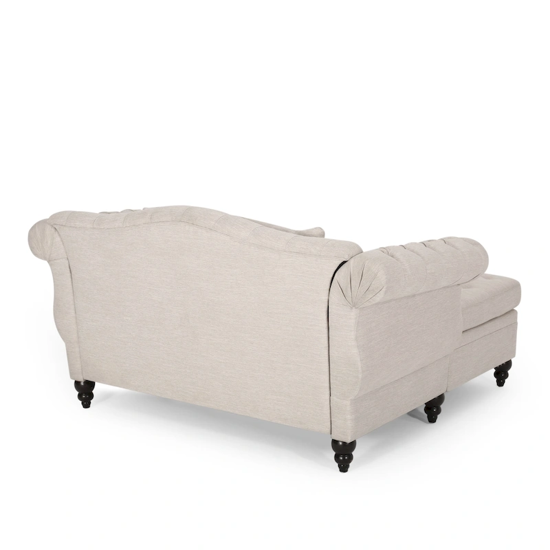 Wellston Tufted Double Chaise Lounge by Christopher Knight Home - 62.50 L x 58.50 W x 34.00 H