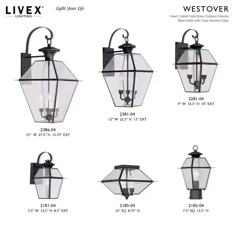 Livex Lighting Westover 1 - Light Wall Light in Black