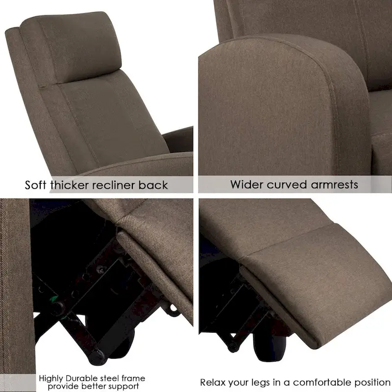 Homall Recliner Chair Fabric Single Living Room Sofa Recliner