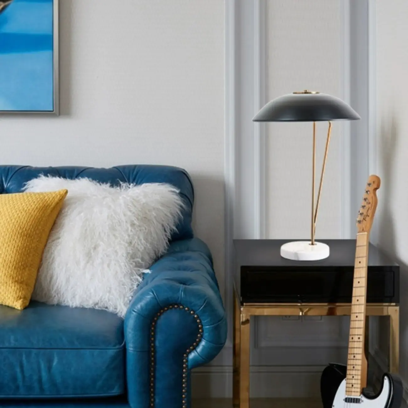 Minimalistic Black Iron Dome Table Lamp for Bedroom