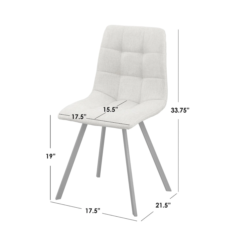 Simple Living Rho Upholstered Dining Chairs (Set of 4)