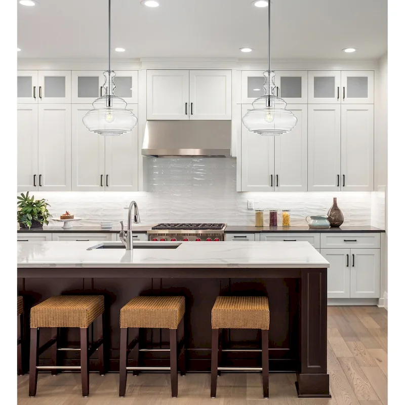 Monkey 13.37  Glass/Metal LED Pendant, by JONATHAN Y