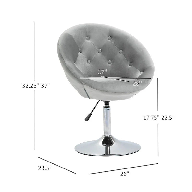 Modern Swivel Accent Chair Adjustable Height