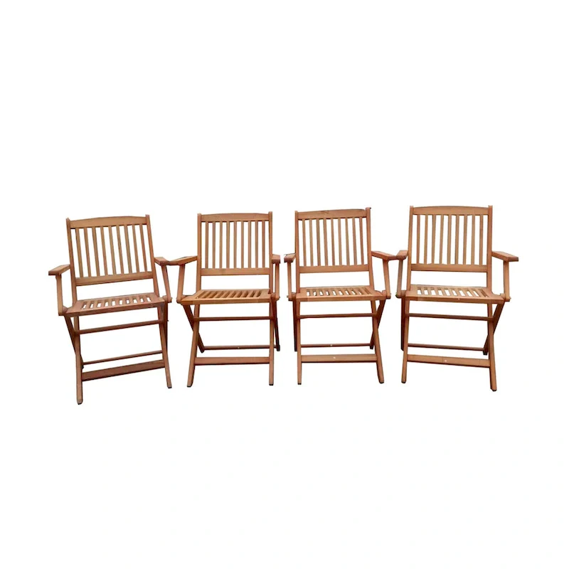 Wood Folding Chair Set of 4