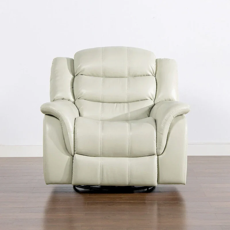 Rover 41.5 Faux Leather Manual Swivel Glider Recliner