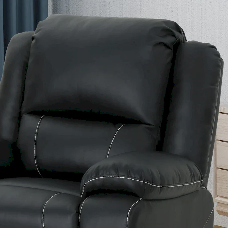 Malic Tufted Faux Leather Swivel Recliner by Christopher Knight Home