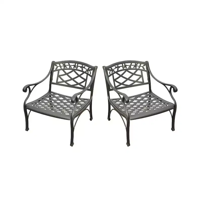 Sedona 2pk Outdoor Chairs - Black - Crosley