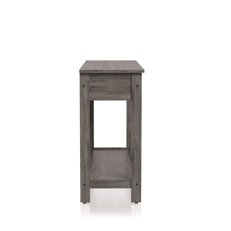 Grey Rustic 2-Drawer Console Sofa Table