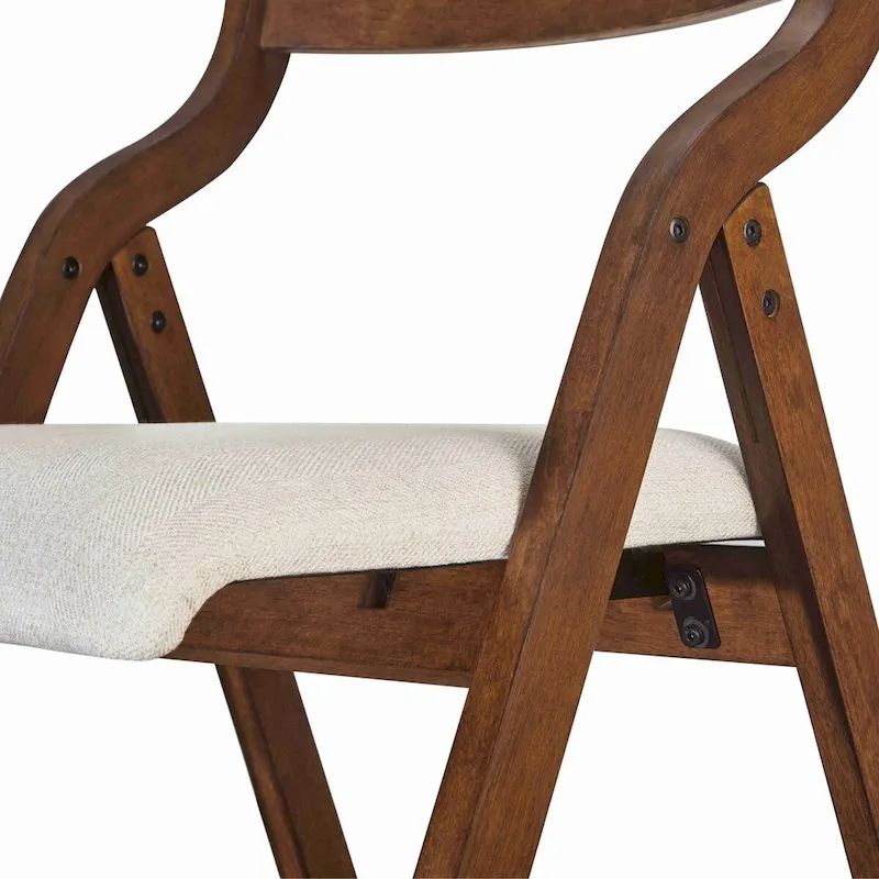 Upholstered folding Dining chair set of 2