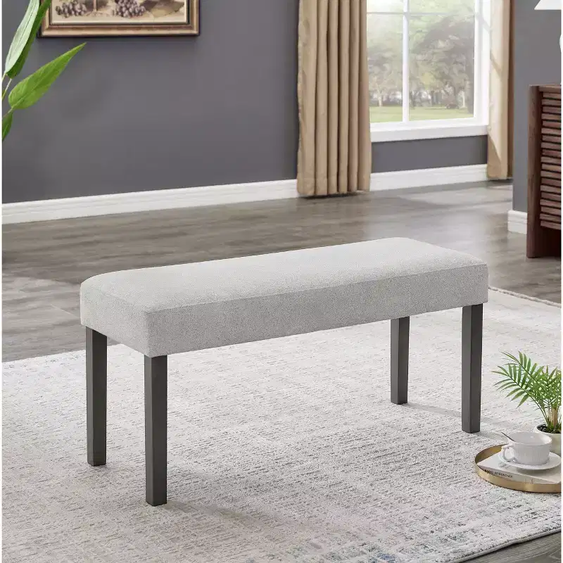 TUYOHW 40 Modern Bench with Upholstered Entryway Shoe Bench with Wood Frame Dining Chairs Versatile End of Bed Bench for Living Room, Bedroom