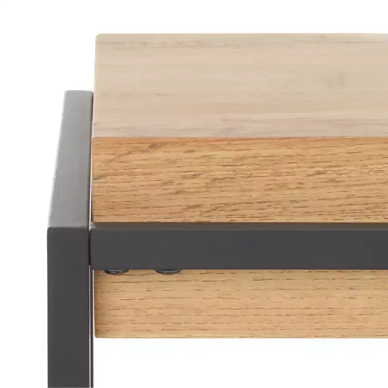 Edgefield End Table - ACC7004A - Natural/Black - Safavieh