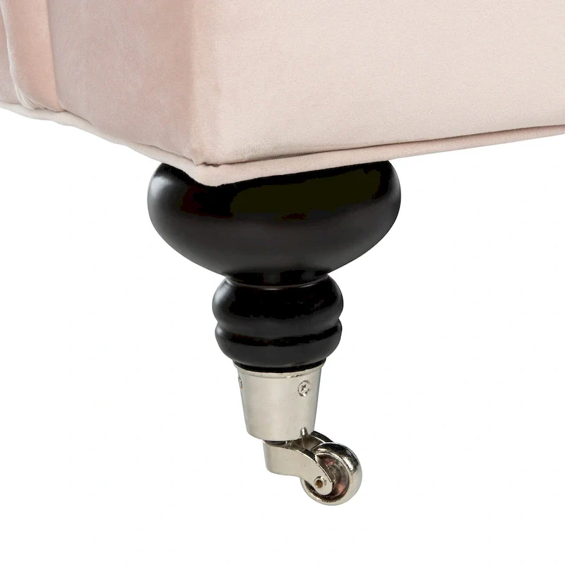 Transitional Club Chair with Nailhead Trim - 29W x 34D x 31.5H - Espresso Legs with Casters