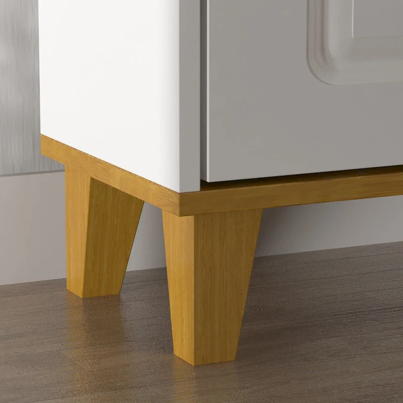 24-Pair Shoe Storage Cabinet with 3 Fold-Down Drawers – White