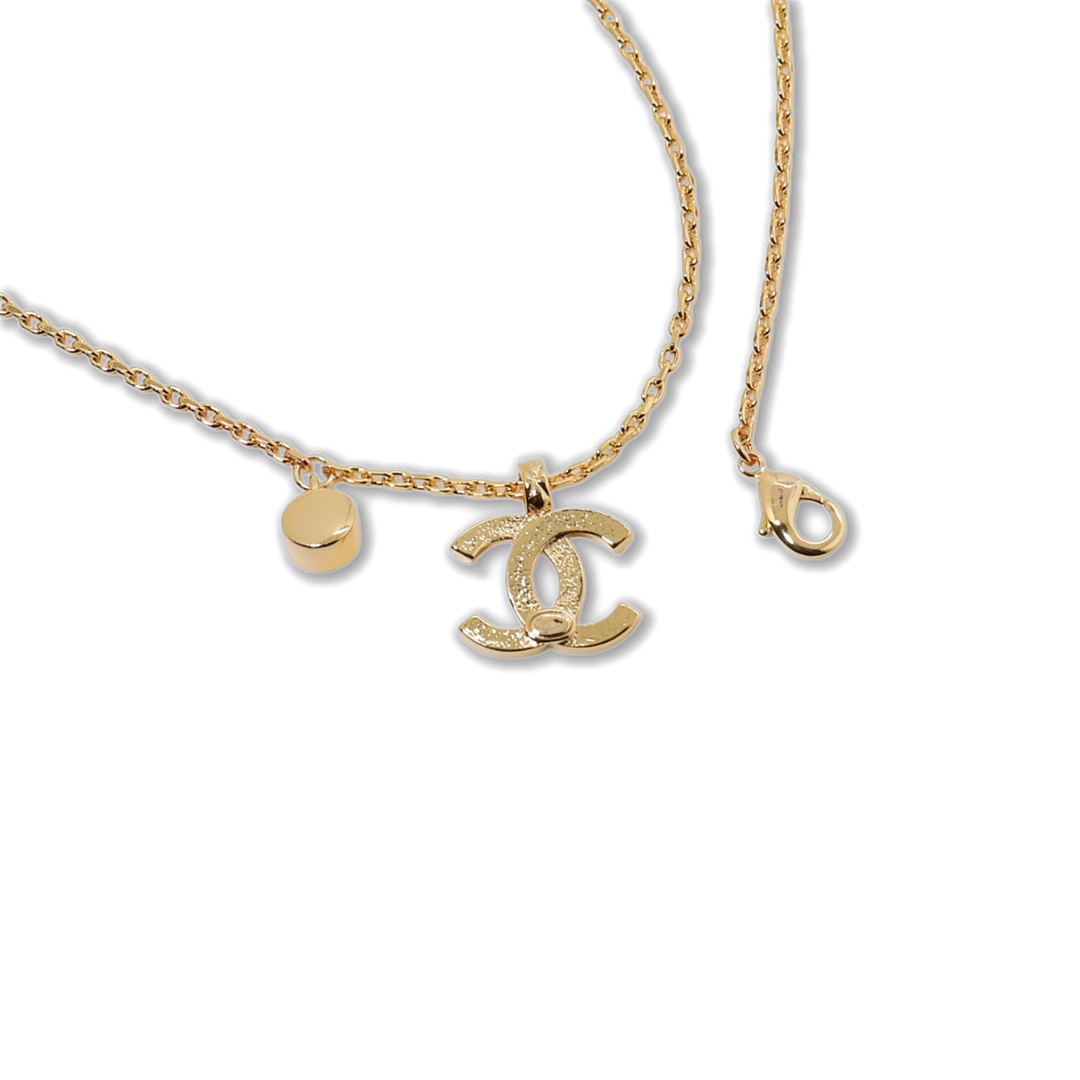 CCN488 Chanel cc logo pendant necklace - ccjewelryacc