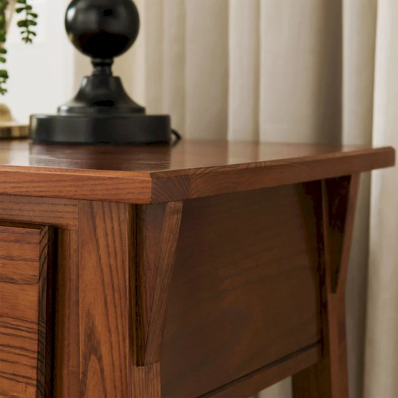 Solid Wood Mission End Table with Drawer