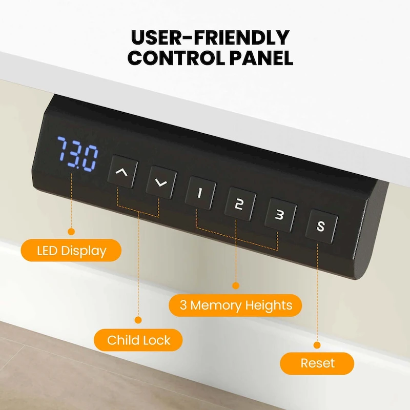 Costway 63 x 24 Inch Sit Stand Desk Height Adjustable Electric - See Details