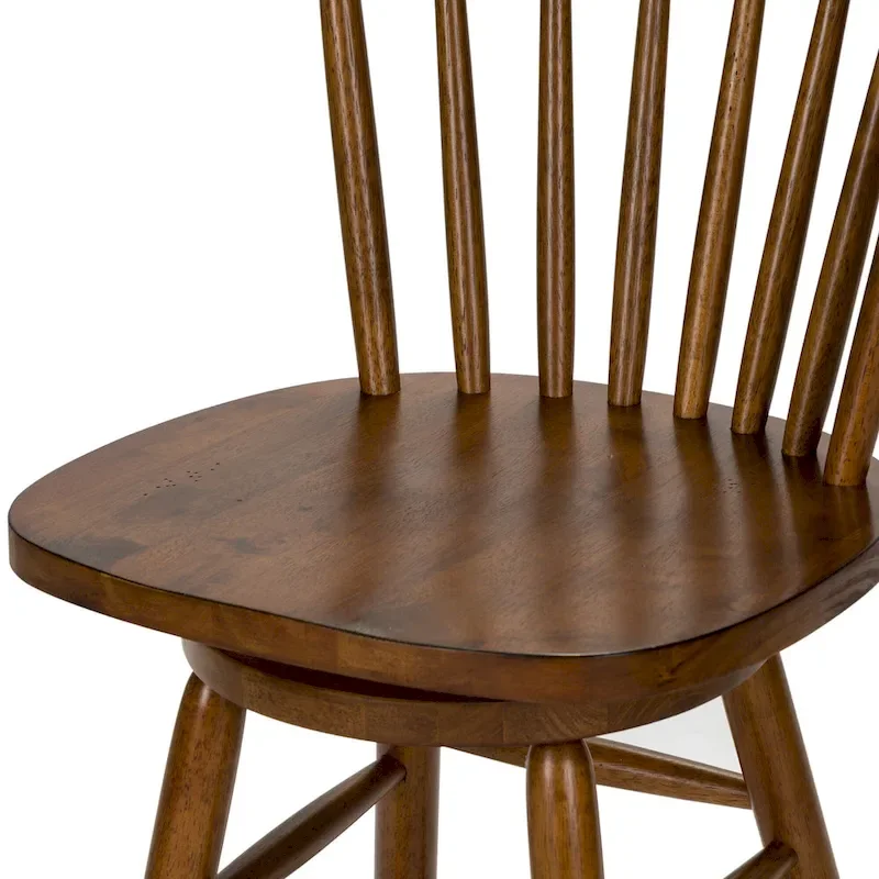 Swivel Counter Chair – Tobacco Finish, Rustic Farmhouse Kitchen Stool
